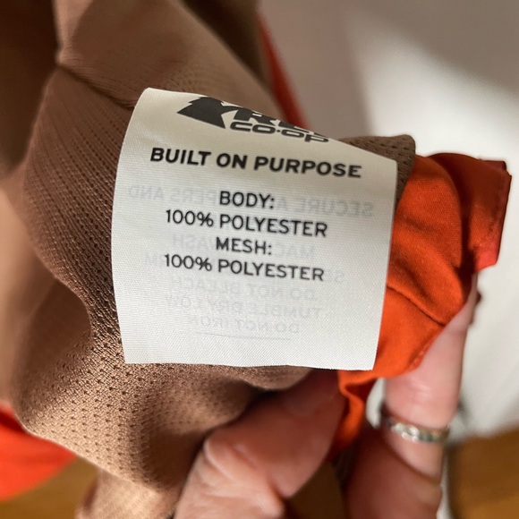 REI Women's Bold orange windbreaker - Picture 11 of 13